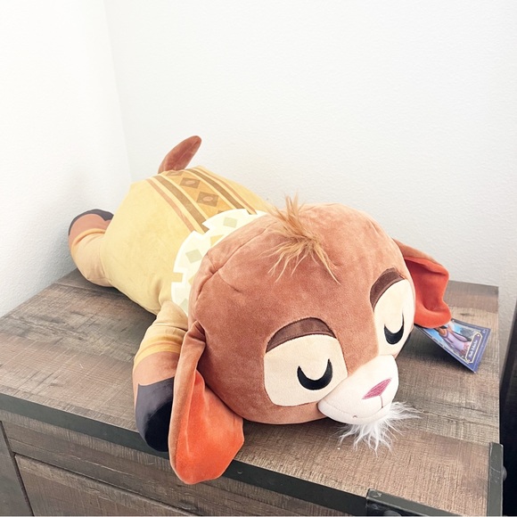 NWT Disney Parks Cuddleez Wish Valentino The Goat Large Plush Yellow Brown 24” - Picture 1 of 7